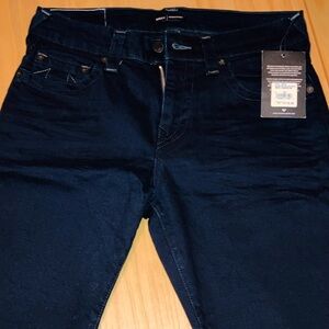 True Religion black denim Ricky shorts